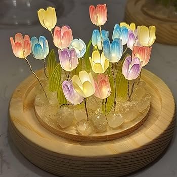 チューリップランプ　ガラスランプ ステンドグラスランプ チューリップ | iichi 日々の暮らしを